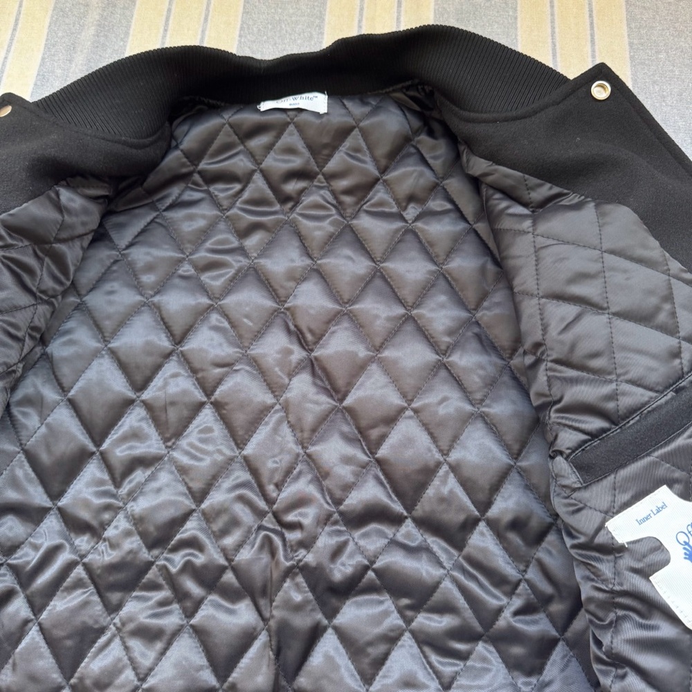 Off-White x AC Milan 125th Anniversary Embroidered Varsity Jacket - Picture 8 of 11